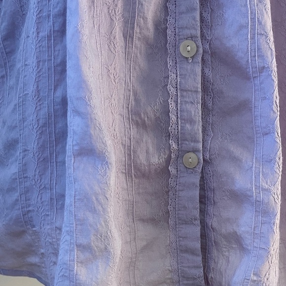 *Like New* George ME by Mark Eisen Lavender Button-Up Women's Top - Picture 4 of 7